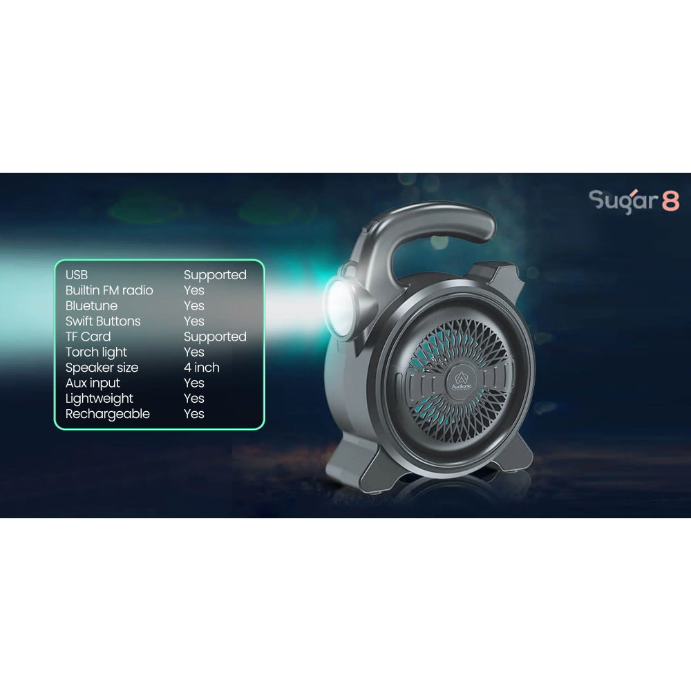 Sugar 6 Bluetooth Speaker with Built-In Torch