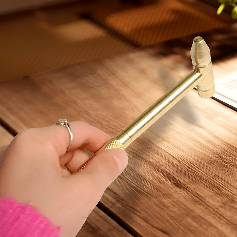6-in-1 Mini Brass Hammer Screwdriver Set