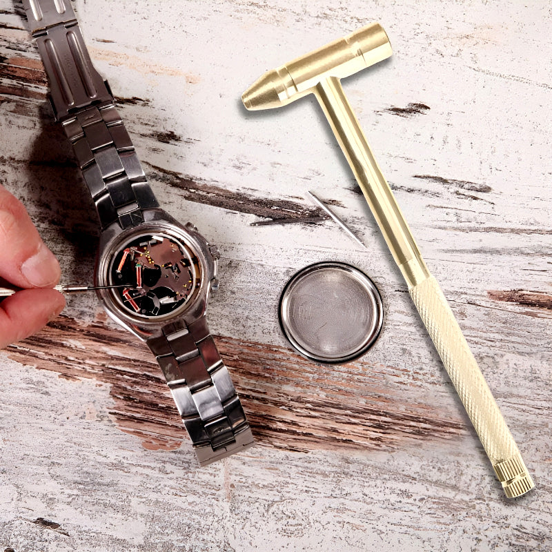 6-in-1 Mini Brass Hammer Screwdriver Set